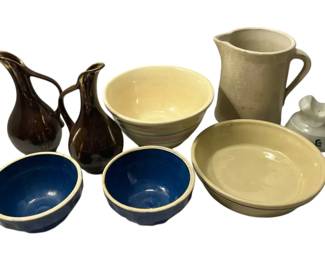 Ceramic Pitcher, Bowls, Vases More