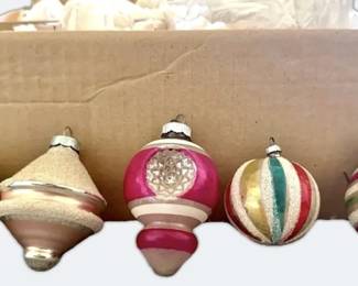 Box of Shiny Brite and More Christmas Ornaments