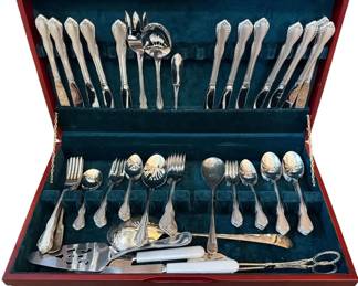 Silver and Floral Kitchenware Set 