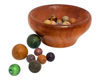 Antique Clay And Glass Marbles