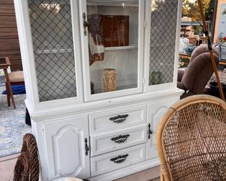A larger china cabinet