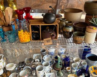 Chinese pottery, Japanese Raku teapots, earthenware pottery