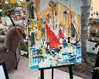 Painting with sailboats