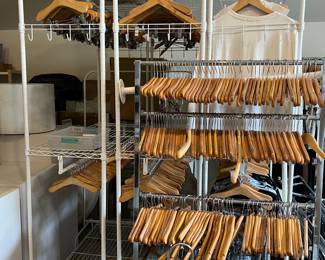 large rolling racks with hanging bars