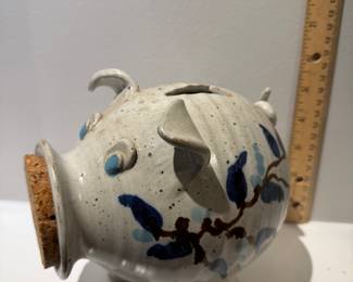 Ohio pottery piggy bank 