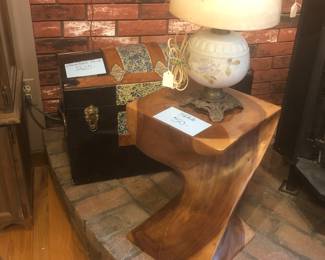 Wood table and Camelback trunk