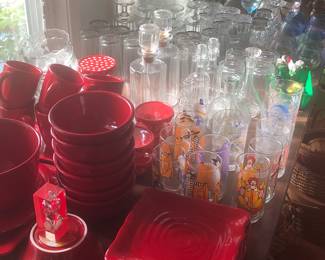 Red dinnerware