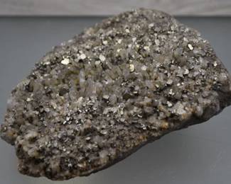 Large Pyrite with Quartz Crystals