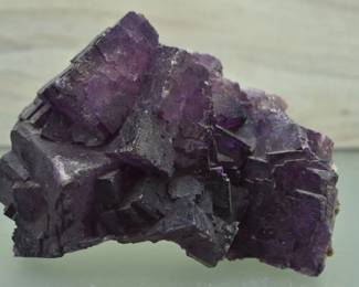 Deep Purple Fluorite Cluster