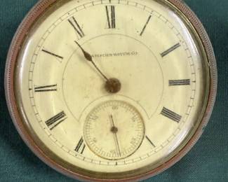 Hampden Pocket Watch 1930's Silver Case