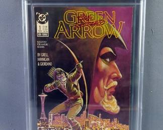 Green Arrow #1 Signed by Dick Giordano, DC Comics, February 1988 CBCS Graded 8.5 