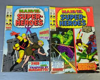 Marvel Comic Books Including Super Heroes, Greatest Comics, Collectors Items Classics And More, Approx Qty 25 