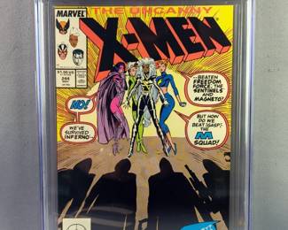 Uncanny X-Men #244, 1st Appearance of Jubilee, Marvel Comics May 1989, CGC Graded 9.2 