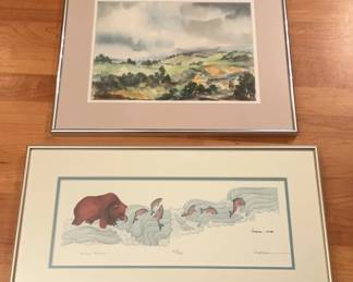 Signed Watercolor Signed Numbered Print