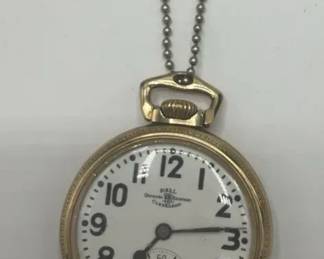 Ball 999B Official Railroad Standard 14K Gold filled Pocket Watch