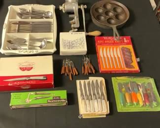 Cast Iron Vintage Knives Spreaders Flatware More..