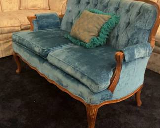 Vintage Victorian Velvet Couch