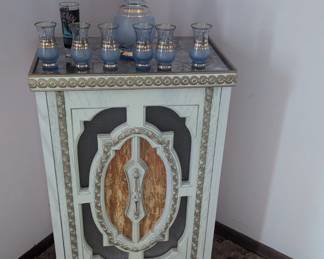 Vintage Bar Set &  One of Vintage Speaker Pair