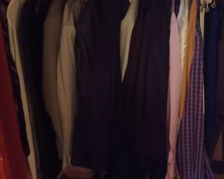 Closet of Men's Clothing & Shoes