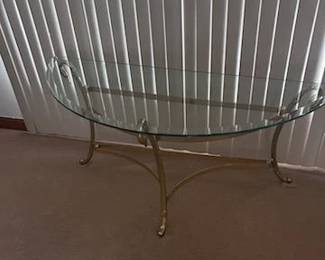 Brass & Glass Sofa Table
