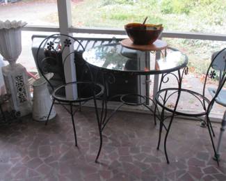 Wrought Iron Table & Chairs