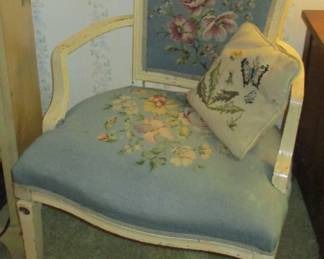 Vintage Chair..NeedlePoint