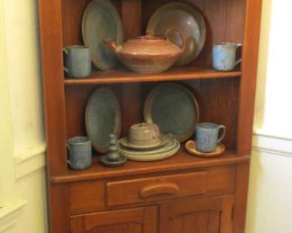 Corner China Hutch... NC Pottery...