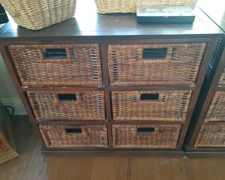 #22+#23  Wicker Chest of Drawers  32"Wx13"Dx30"H   $115ea