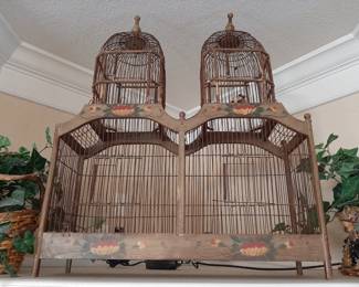 #25  Double Bird Cage  27"Wx9"Dx32"H   $150