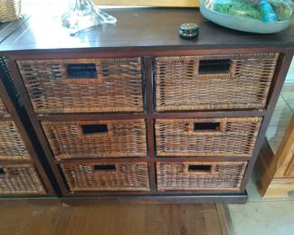 #22+#23  Wicker Chest of Drawers  32"Wx13"Dx30"H   $115ea