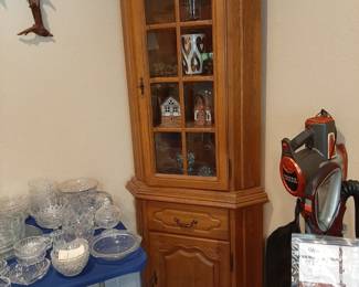 #29  Corner Curio Cabinet  30"Wx20"Hx77"H   $95