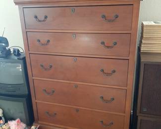 #44  Bassett Chest of Drawers  40"Wx20"Dx55"H   $395