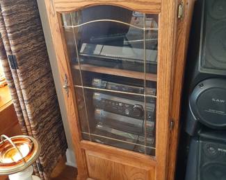 #18  Oak Stereo Cabinet  25"Wx17"Dx50"H   $85                #19  Sony Stereo System w/Speakers  XB8AV   $245