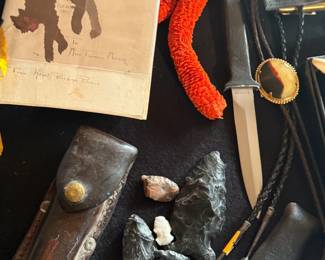 Arrowheads, Gerber Knife, Antique Halloween Ephemera