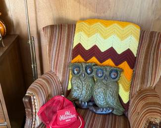 Vintage Furniture, Vintage Afgans, Vintage Owl collectibles