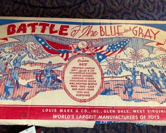 Vintage 1950s Marx Battle of the Blue and Gray Playset