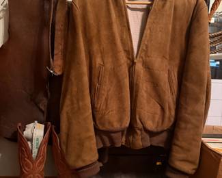 Vintage Fieldcrest Suede Jacket, Vintage Boots