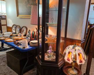 #2  Lighted Curio Cabinet  23"Wx22"Dx74"H   $150