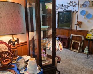 #2  Lighted Curio Cabinet  23"Wx22"Dx74"H   $150