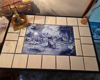 #14  Merritt Treadle Base Tile Table  33"Wx22"Dx29"H   $175