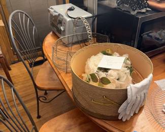 Here is a hat for you!! And toaster oven, microwave, coffee makers 

Canadel kitchen table and 4’chairs, nice set
