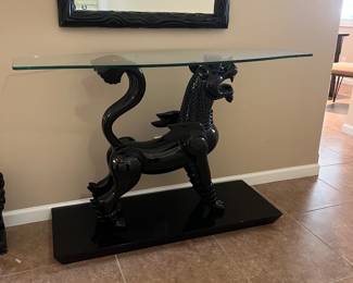Entry table, Lucite base