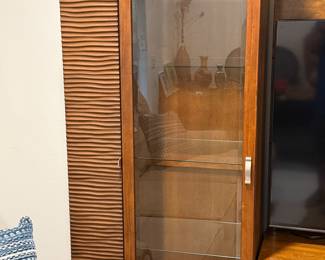 A large entertainment center 