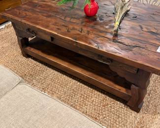 distinctive wood coffee table