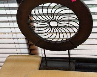 wood and metal decor