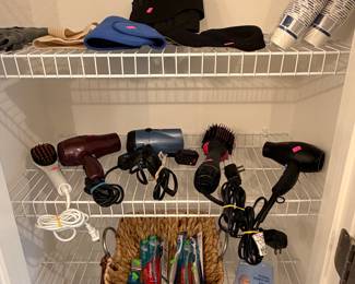 blow dryers and tooth brushes