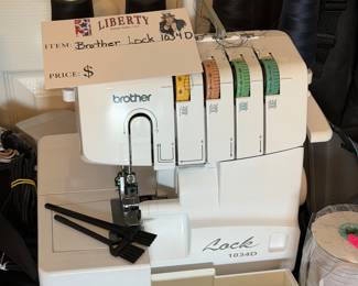 The Brother 1034D is a 3/4-thread serger designed for finishing edges and hems, with a maximum sewing speed of 1300 stitches per minute