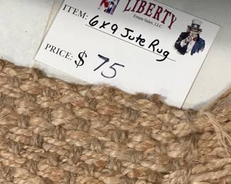 natural fiber jute rug with fringed edges