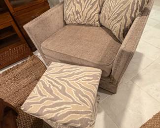 oversized chair with matching ottoman
