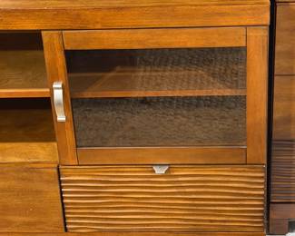 A large entertainment center 